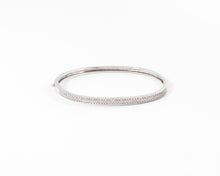 Charger l&#39;image dans la galerie, Bracelet  or gris rigide ouvrant en diamant
